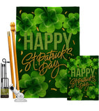 St. Patty Cover - St Patrick Spring Vertical Impressions Decorative Flags HG120043 Made In USA