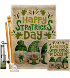 St Patty Trop Gnome - St Patrick Spring Vertical Impressions Decorative Flags HG120051 Made In USA