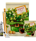 Cover and Hat - St Patrick Spring Vertical Impressions Decorative Flags HG130323 Made In USA