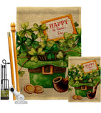 Cover and Hat - St Patrick Spring Vertical Impressions Decorative Flags HG130323 Made In USA