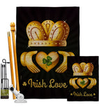 Irish Love - St Patrick Spring Vertical Impressions Decorative Flags HG130435 Made In USA