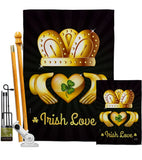 Irish Love - St Patrick Spring Vertical Impressions Decorative Flags HG130435 Made In USA