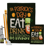 Be Irish - St Patrick Spring Vertical Impressions Decorative Flags HG137315 Made In USA