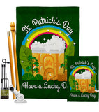 St. Pat Lucky Day - St Patrick Spring Vertical Impressions Decorative Flags HG190043 Made In USA