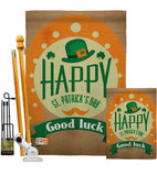 Good Luck St. Patrick's Day - St Patrick Spring Vertical Impressions Decorative Flags HG191098 Made In USA