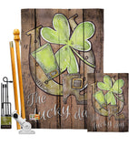 St. Pat's The Lucky Day - St Patrick Spring Vertical Impressions Decorative Flags HG192017 Made In USA