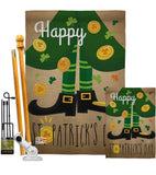 Happy St Patrick's Day Leprechaun Shoe - St Patrick Spring Vertical Impressions Decorative Flags HG192023 Made In USA