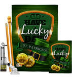 Have A Lucky Day - St Patrick Spring Vertical Impressions Decorative Flags HG192157 Made In USA