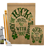 Luck Always With You - St Patrick Spring Vertical Impressions Decorative Flags HG192301 Made In USA