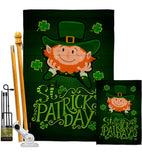 Lucky Leprechaun - St Patrick Spring Vertical Impressions Decorative Flags HG192417 Made In USA