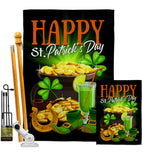 Happy Saint Patrick Day - St Patrick Spring Vertical Impressions Decorative Flags HG192433 Made In USA