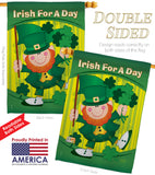 Irish For A Day - St Patrick Spring Vertical Impressions Decorative Flags HG102025 Imported