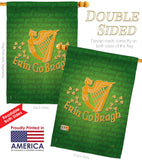 Erin Go Bragh - St Patrick Spring Vertical Impressions Decorative Flags HG102030 Made In USA