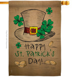 St Pat's Hat - St Patrick Spring Vertical Impressions Decorative Flags HG102031 Made In USA