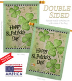 St. Patrick's Day Clover - St Patrick Spring Vertical Impressions Decorative Flags HG102032 Made In USA