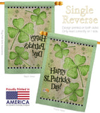 St. Patrick's Day Clover - St Patrick Spring Vertical Impressions Decorative Flags HG102032 Made In USA