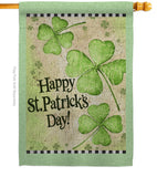 St. Patrick's Day Clover - St Patrick Spring Vertical Impressions Decorative Flags HG102032 Made In USA