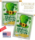 Lucky Hat St Pat Day - St Patrick Spring Vertical Impressions Decorative Flags HG102033 Made In USA