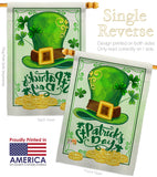 Lucky Hat St Pat Day - St Patrick Spring Vertical Impressions Decorative Flags HG102033 Made In USA