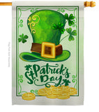 Lucky Hat St Pat Day - St Patrick Spring Vertical Impressions Decorative Flags HG102033 Made In USA