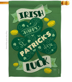 Irish Luck - St Patrick Spring Vertical Impressions Decorative Flags HG102035 Made In USA