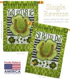 Luck of the Irish Clover - St Patrick Spring Vertical Impressions Decorative Flags HG102053 Made In USA