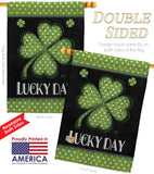 Lucky Day Clover - St Patrick Spring Vertical Impressions Decorative Flags HG102055 Made In USA