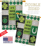 St Patricks Lucky Day - St Patrick Spring Vertical Impressions Decorative Flags HG102056 Made In USA