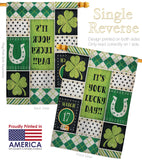 St Patricks Lucky Day - St Patrick Spring Vertical Impressions Decorative Flags HG102056 Made In USA