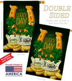 Lucky Day - St Patrick Spring Vertical Impressions Decorative Flags HG102058 Made In USA