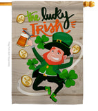 The Lucky Irish - St Patrick Spring Vertical Impressions Decorative Flags HG102059 Made In USA