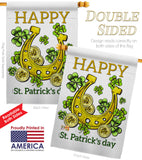 Lucky Shamrocks - St Patrick Spring Vertical Impressions Decorative Flags HG102062 Made In USA