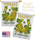 Lucky Shamrocks - St Patrick Spring Vertical Impressions Decorative Flags HG102062 Made In USA