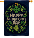 Lucky St Parick's - St Patrick Spring Vertical Impressions Decorative Flags HG120017 Made In USA