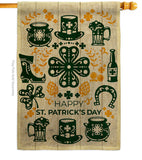 Irish For A Day - St Patrick Spring Vertical Impressions Decorative Flags HG120018 Made In USA