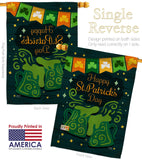 St. Pat Cheers - St Patrick Spring Vertical Impressions Decorative Flags HG120039 Made In USA