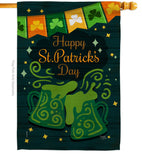 St. Pat Cheers - St Patrick Spring Vertical Impressions Decorative Flags HG120039 Made In USA