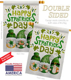 St Patty Trop Gnome - St Patrick Spring Vertical Impressions Decorative Flags HG120051 Made In USA