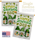 St Patty Trop Gnome - St Patrick Spring Vertical Impressions Decorative Flags HG120051 Made In USA