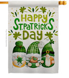 St Patty Trop Gnome - St Patrick Spring Vertical Impressions Decorative Flags HG120051 Made In USA