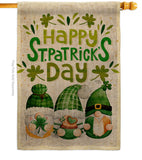 St Patty Trop Gnome - St Patrick Spring Vertical Impressions Decorative Flags HG120051 Made In USA