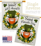St Patrick's Wreath - St Patrick Spring Vertical Impressions Decorative Flags HG130316 Made In USA