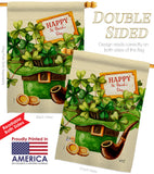 Cover and Hat - St Patrick Spring Vertical Impressions Decorative Flags HG130323 Made In USA