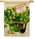 Cover and Hat - St Patrick Spring Vertical Impressions Decorative Flags HG130323 Made In USA
