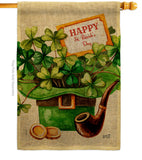 Cover and Hat - St Patrick Spring Vertical Impressions Decorative Flags HG130323 Made In USA