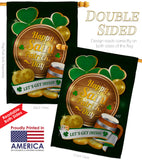 Let's Get Irish - St Patrick Spring Vertical Impressions Decorative Flags HG137150 Made In USA