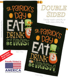 Be Irish - St Patrick Spring Vertical Impressions Decorative Flags HG137315 Made In USA