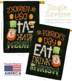 Be Irish - St Patrick Spring Vertical Impressions Decorative Flags HG137315 Made In USA