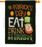 Be Irish - St Patrick Spring Vertical Impressions Decorative Flags HG137315 Made In USA