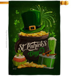 St. Patty Day - St Patrick Spring Vertical Impressions Decorative Flags HG137364 Made In USA